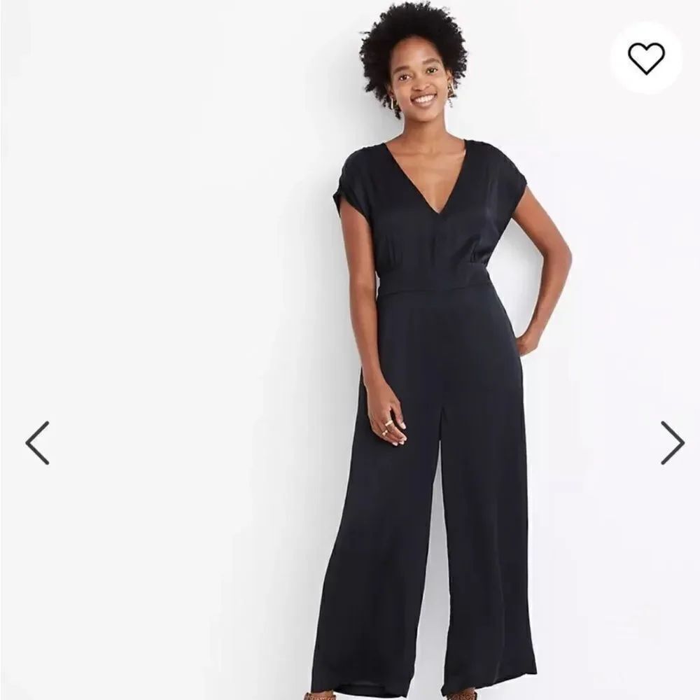Madewell Open back satin jumpsuit
